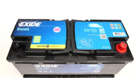 Акумуляторна батарея 110Ah/850A (392x175x190/+R/B13) Excell EXIDE EB1100