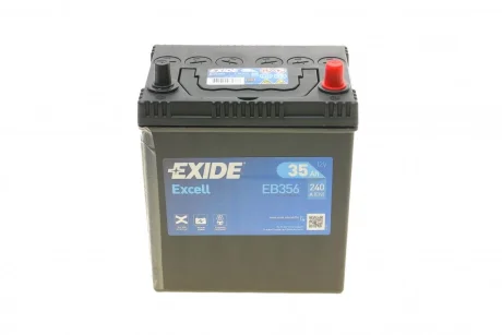 Акумуляторна батарея 35Ah/240A (187x127x220/+R/B00/B1) Excell Азія EXIDE EB356