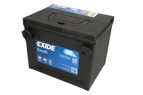 Акумулятор 12В 55Агод./620А EXCELL (L+ sae) 230x180x186 (пусковий) EXIDE EB558