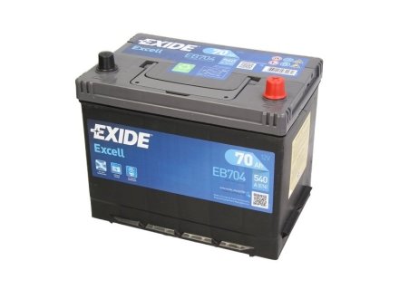 Стартерная батарея (аккумулятор) EXIDE EB704 (фото 1)