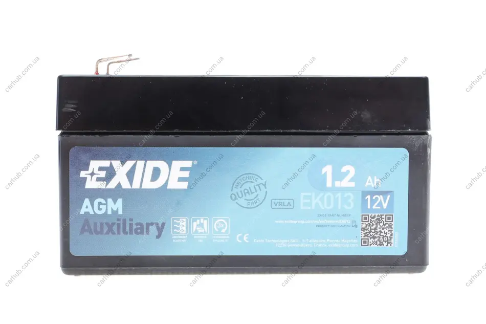 Акумуляторна батарея 1.2Ah (97x43x58/+L) (AGM) MB CLA(C117)/A(W176)/GLA(X156)/ML/GLE(W164)/GL EXIDE EK013 (фото 1)