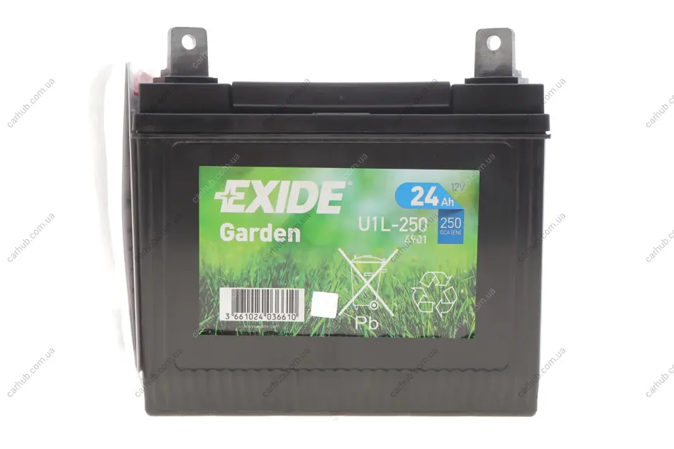 Акумуляторна батарея 24Ah/250A (197x132x186/+L) (Garden) EXIDE U1L-250 (фото 1)
