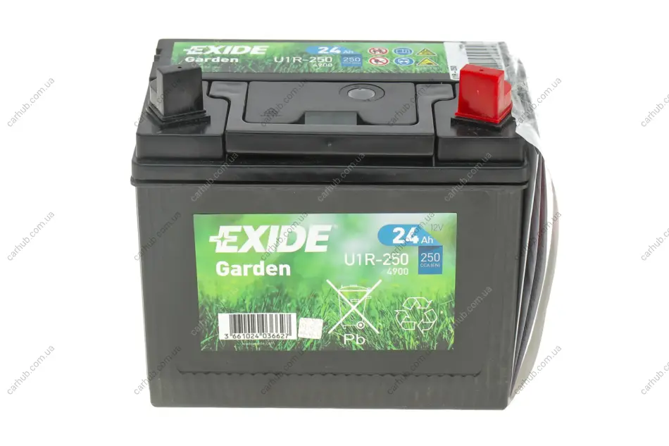 Акумуляторна батарея 24Ah/250A (197x132x186/+R) (Garden) EXIDE U1R-250 (фото 1)