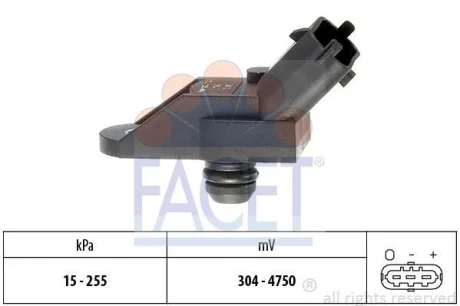 Датчик тиску наддуву (3конт.) FIAT DOBLO 1.6-2.4D 93- FACET 10.3013