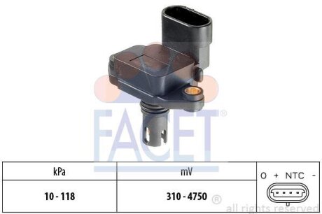 Фото датчик тиску повітря FACET 10.3087 Датчик тиску повітря FACET 10.3087