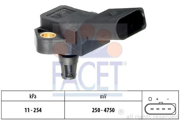 Датчик тиску наддуву (4 конт.) A4/A6/OCTAVIA/GOLF V 1.4/1.8/2.0 96- FACET 10.3112 (фото 1)