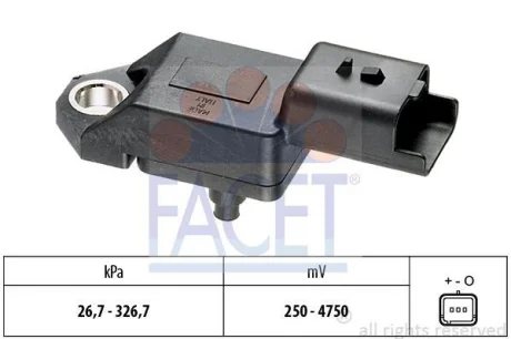 Датчик тиску наддуву (3 конт.) C5 06-/Mondeo 08-15/407 06/4007 07- 2.2D FACET 10.3136