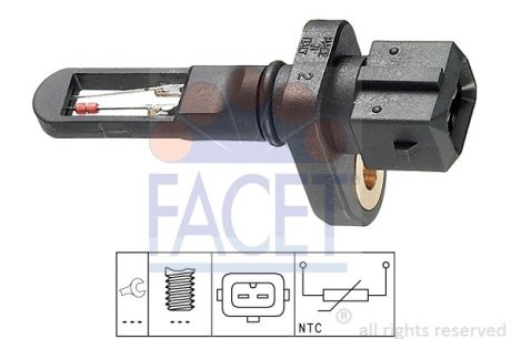 Датчик температури охолоджувальної рідини FACET 10.4001 (фото 1)
