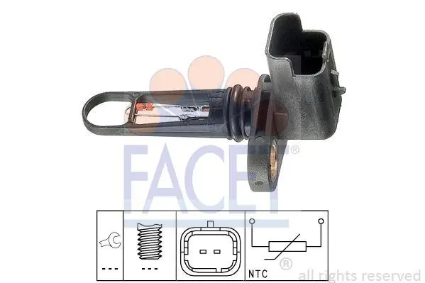 Датчик температури повітря Berlingo/Jumper/C5 08- 1.4-2.2HDi/Transit 07- 2.2 TDCi/Focus/Fiesta 1.4-2 FACET 10.4021 (фото 1)
