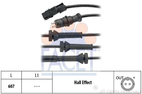 Датчик ABS Renault ESPACE IV,LAGUNA II,VEL SATIS 02- перед Л/Пр FACET 21.0069