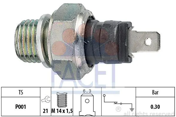 Датчик тиску оливи LT 2.8TDI 97- FACET 7.0000 (фото 1)