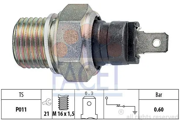 Датчик тиску оливи Citroen Berlingo/Peugeot 205/306/309/405 0.9-2.5 80- FACET 7.0021 (фото 1)