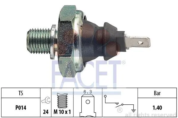 Датчик тиску оливи Audi A3/A4/A6 94-05 FACET 7.0046 (фото 1)