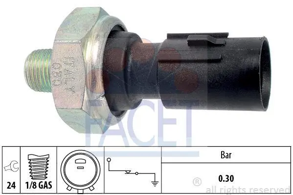 Датчик тиску оливи (0.3 bar) Hyundai i30/Santa Fe/Sonata/Tucson/ Kia Ceed/Sportage 1.4-3.5i/CRDI 07- FACET 7.0195 (фото 1)
