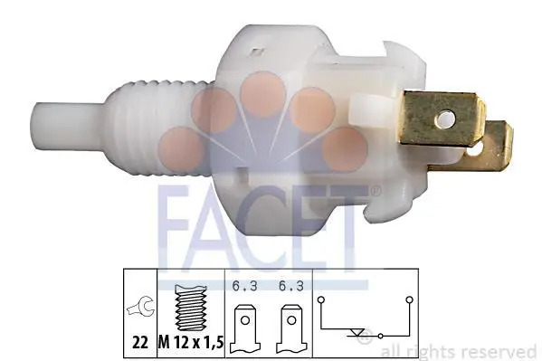 Датчик стоп-сигнала Opel Combo/Corsa/Omega/Saab 1.1-3.0i 71-01 FACET 7.1004 (фото 1)