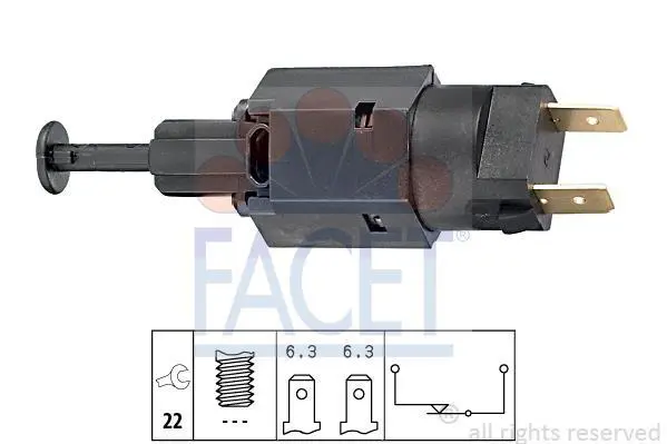 Датчик стоп-сигналу Opel Kadett E/Astra F/G/ Vectra A/B 84-07 FACET 7.1050 (фото 1)