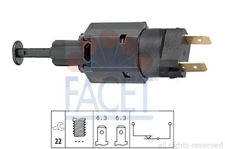 Датчик стоп-сигналу Opel Kadett E/Astra F/G/ Vectra A/B 84-07 FACET 7.1050