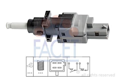 Фото датчик педали тормоза Citroen Jumper / Fiat Ducato / Peugeot Boxer 94-> FACET 7.1196 Датчик педали тормоза Citroen Jumper / Fiat Ducato / Peugeot Boxer 94-> FACET 7.1196