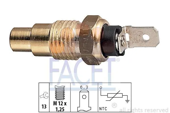 Датчик температури Nissan Micra/Primera 1.3-2.5 91- FACET 7.3078 (фото 1)