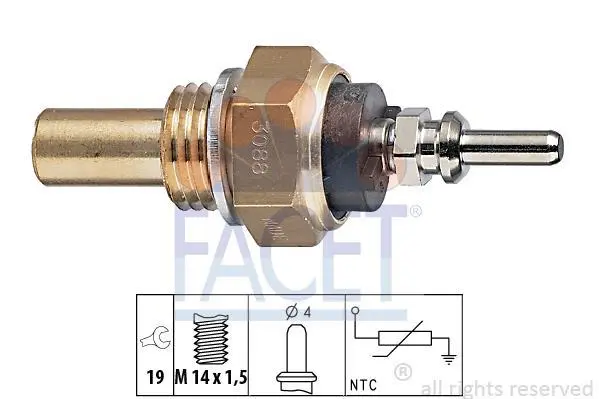 Датчик температури MB W124/W201/ W202 1.8-6.0 83-03 FACET 7.3088 (фото 1)