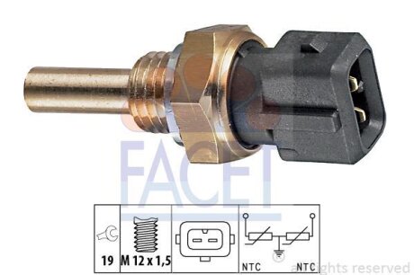 Фото датчик температури FACET 7.3192 Датчик температури FACET 7.3192