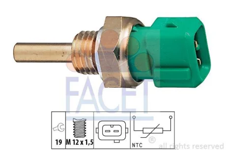 Датчик температури Mazda 323/626/ Toyota Camry/Corolla/Land Cruiser 1.3-.40 81-96 FACET 7.3211
