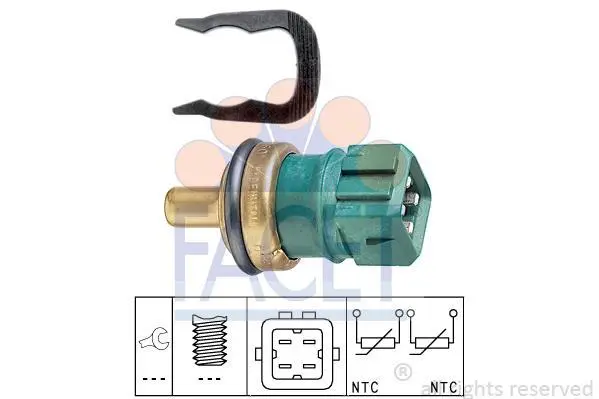 Датчик температури (синій) VW T5/Golf IV 1.0-2.8 94-15 FACET 7.3260 (фото 1)