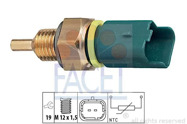Датчик температури JUMPY/SCUDO/ EXPERT/PARTNER 1.4-3.0 00- FACET 7.3276 (фото 1)