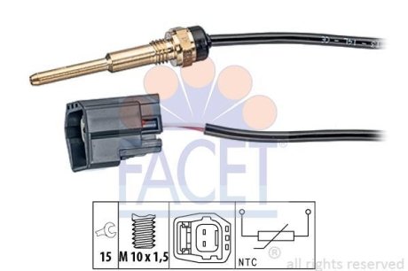 Датчик температури Jumper 2.2 HDi 06- / Focus/Mondeo III/Transit 2.0/2.2 TDCi 00-14 FACET 7.3289