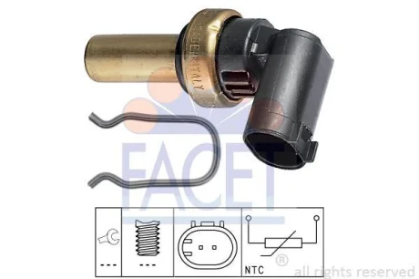 Датчик температури OPEL Astra H/J/Insignia A/Corsa D/E 1.2-1.8i 05- FACET 7.3324