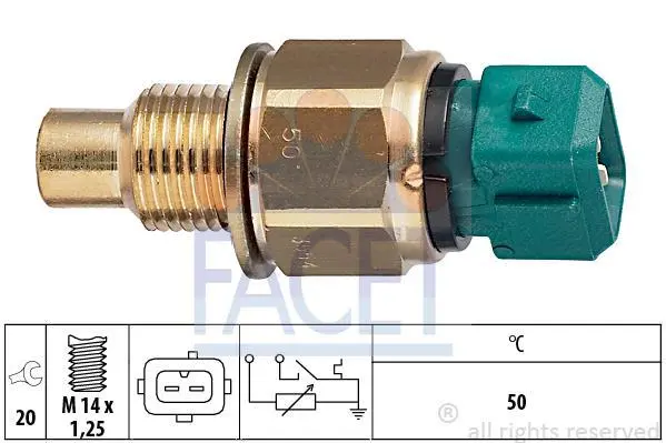 Датчик температури (чорний/зелений) BERLINGO/JUMPY 1.9D 98-08 FACET 7.3554 (фото 1)