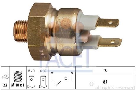 ДАТЧИК ТЕМПЕРАТУРЫ VW Passat 2.0/2.2 83-88 /Audi 100/90/A6 2.0-2.5 83-96 FACET 7.4056