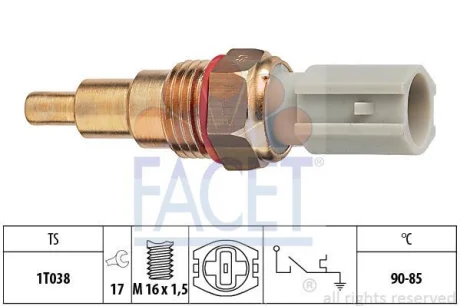 Датчик вмикання вентилятора Mazda 121/323/626 1.3-2.0 87-96 FACET 7.5205