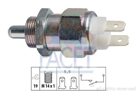 Датчик заднього ходу Skoda Favorit/Felicia 1.0-1.3 76-02 FACET 7.6021