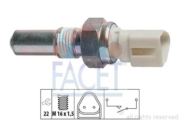 Датчик заднього ходу Focus 98-04/Fiesta 97-08/Fusion 02-12 (2 конт.) FACET 7.6212 (фото 1)