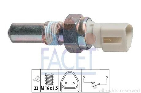 Датчик заднього ходу Focus 98-04/Fiesta 97-08/Fusion 02-12 (2 конт.) FACET 7.6212