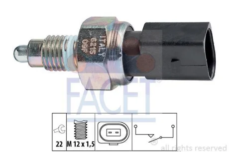 Датчик заднього ходу T5 /Caddy III -11 FACET 7.6215