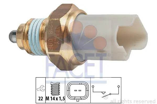 Датчик заднього ходу Scudo/Jumpy 1.9D/1.6i/2.0i (кпп.BE3) FACET 7.6218 (фото 1)