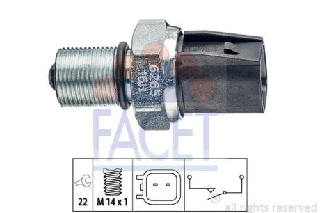 Датчик заднього ходу Transit V184 00-06 (6ст. МКПП) FACET 7.6265