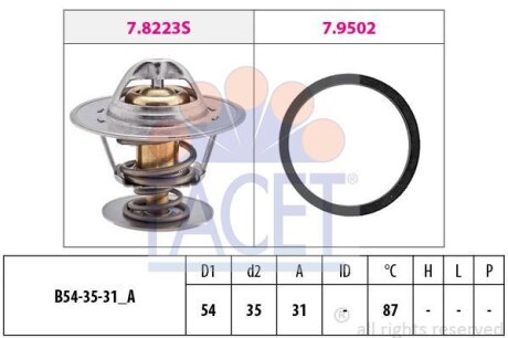 Фото термостат T4/T5/VW/Audi 1.9D/TD/2.0 FACET 7.8278 Термостат T4/T5/VW/Audi 1.9D/TD/2.0 FACET 7.8278