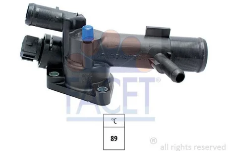 Термостат 1.5dCi Kangoo 02-/Logan 07-/Megane 03- (89c) (з корпусом) FACET 7.8707