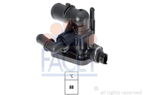 Термостат Doblo/Panda/Punto/Alfa Romeo Mito 1.2/1.4/1.3JTD 05- (88C) FACET 7.8783