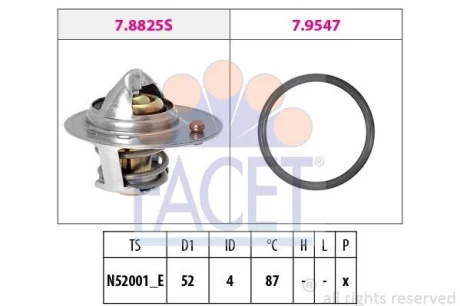 Термостат Mitsubishi ASX 10-/Colt 04-12/Lancer 08- FACET 7.8825