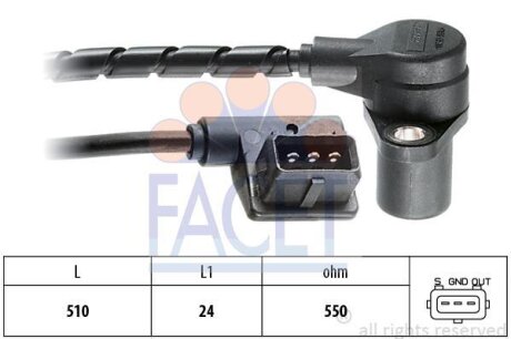 Фото датчик колінвала BMW 5(E34)/7(E32) 3.0/3.4 78-95 FACET 9.0065 Датчик колінвала BMW 5(E34)/7(E32) 3.0/3.4 78-95 FACET 9.0065
