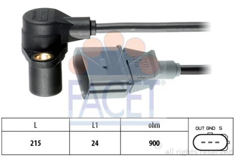 Датчик колінвала A3/A4/A6/Leon/Octavia/Caddy 1.4-2.0TFSI 96- FACET 9.0241