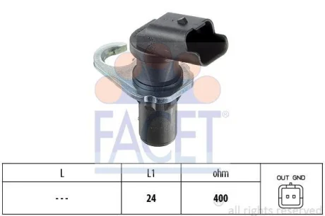 Датчик колінвала Citroen C4/C5/C8/Jumpy/Fiat Scudo 2.0-2.2D 98- FACET 9.0258
