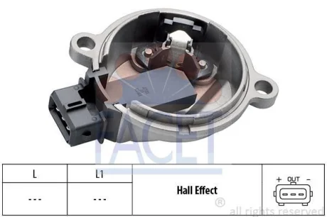 Датчик розподілвалу Golf IV/Touareg I/Octavia I/Audi A6 C5 1.8-4.2 94-10 FACET 9.0365