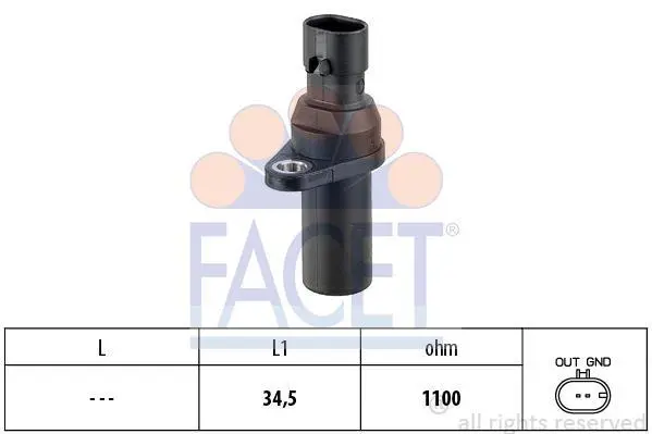 Датчик положення колінвала Doblo/Fiorino/Qubo 1.4 09- FACET 9.0378 (фото 1)