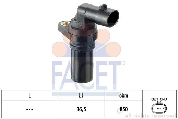 Датчик колінвала Fiat DOBLO,FIORINO, GRANDE PUNTO,LINEA,PUNTO 1.3D 03- FACET 9.0407 (фото 1)