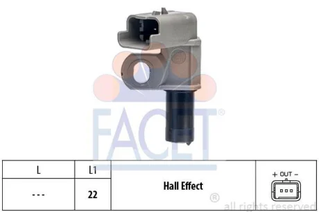 Датчик розподілвалу Berlingo/C4/ 207/ 308/ 407 1.6HDI/2.0HDi 05- FACET 9.0460